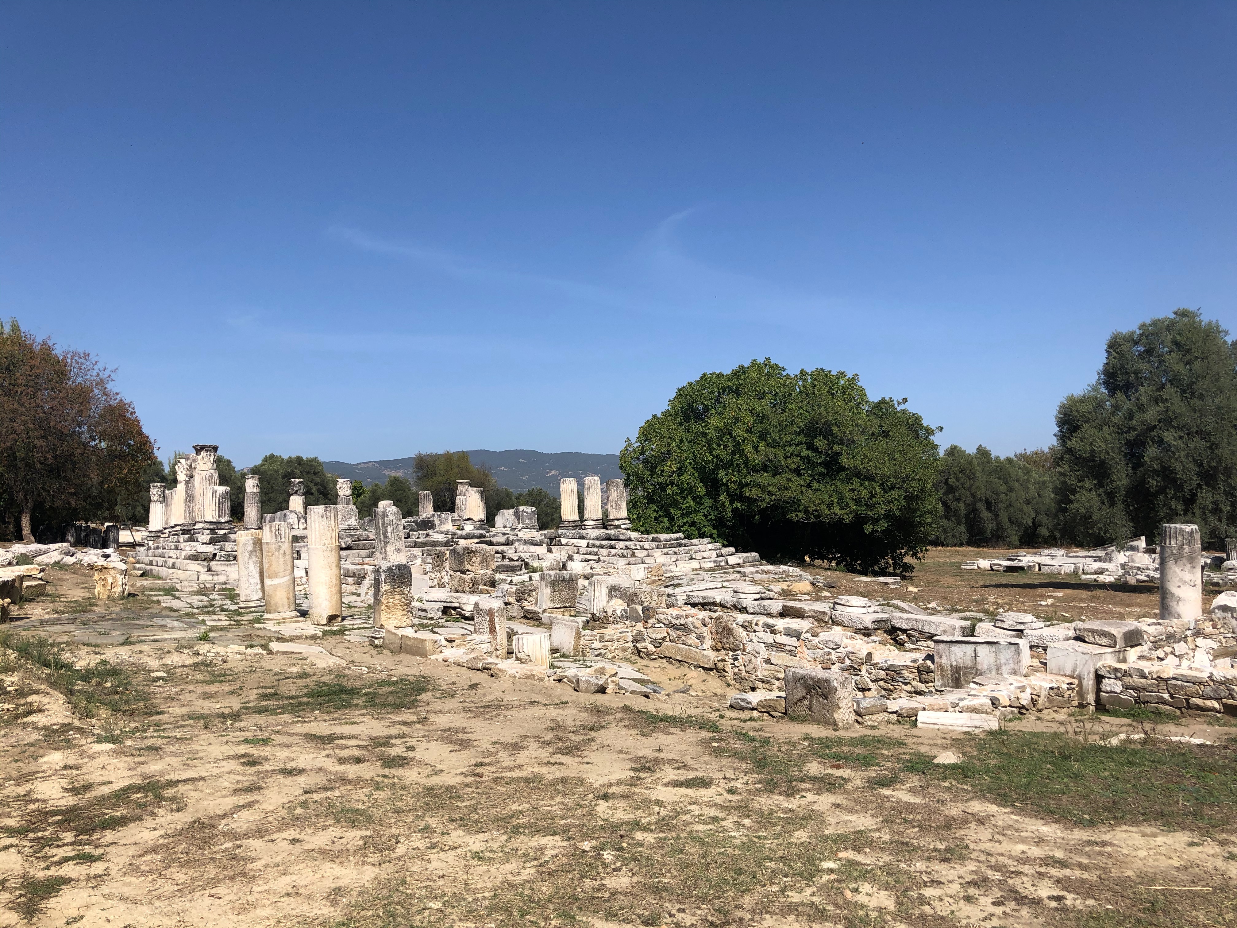 Ruines monumentales du temple hellénistique d’Hécate à Lagina, dans l’ouest de l’Anatolie.